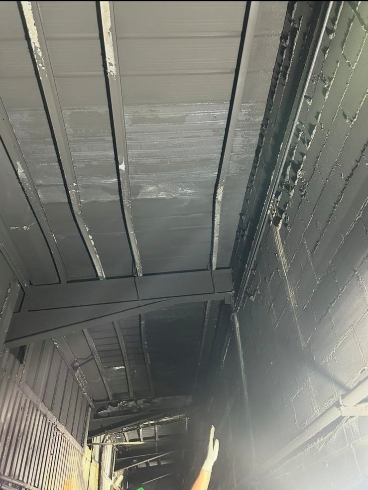 Industrial facility structural steelwork