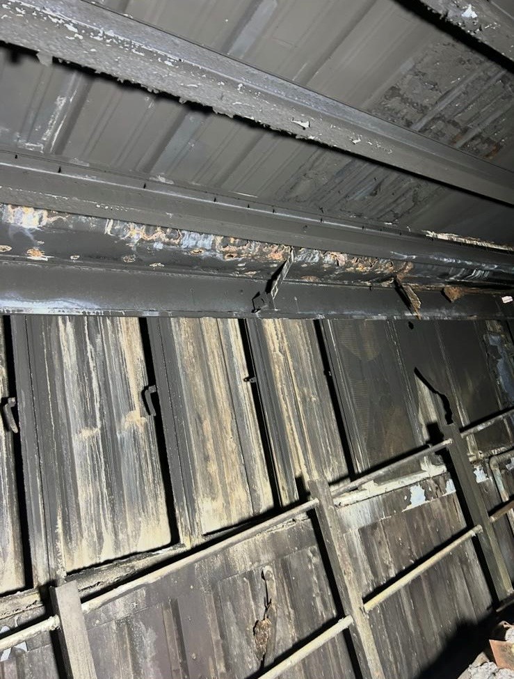 Structural steelwork inside the Knottingley facility